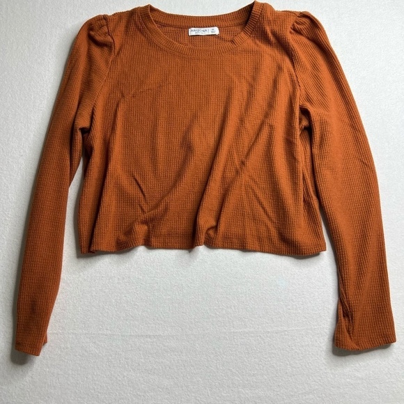 Arizona Jean Company Tops - Arizona Jean Co Burnt Orange Long Sleeve‎ Crop Top Size XL